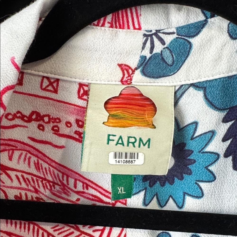 Farm Rio Split Print Button Shirt - Picture 2 of 8